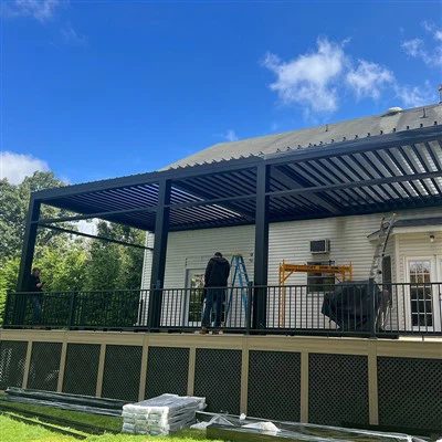 Fäst pergola i aluminium